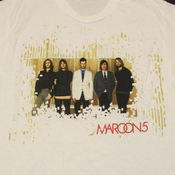 Maroon 5 Group Photo 2007 Tour Itinerary Tee - L - Picture 2 of 6
